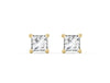 Gold Square Stud Earrings