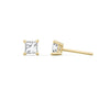 Gold Square Stud Earrings