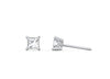 Silver Square Stud Earrings