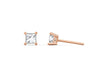 Rose Gold Square Stud Earrings