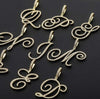 Gold Cursive Tennis Letter "X" Necklace