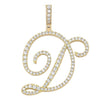 Gold Cursive Tennis Letter "D" Necklace