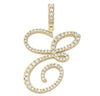 Gold Cursive Tennis Letter "E" Necklace