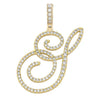 Gold Cursive Tennis Letter "S" Necklace