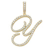 Gold Cursive Tennis Letter "Y" Necklace