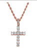 RoseGold Tennis Cross Necklace