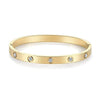 Gold Single Stone Love Bracelet